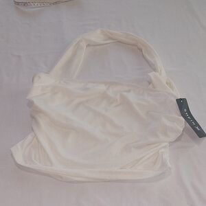 SHEIN White Cream  Top .Perfect For Layering .New  SIZE L